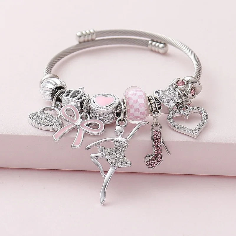 Bow Heart Bracelet