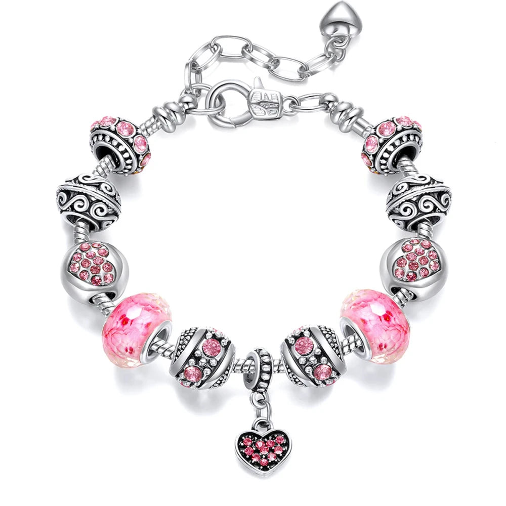 Bow Heart Bracelet