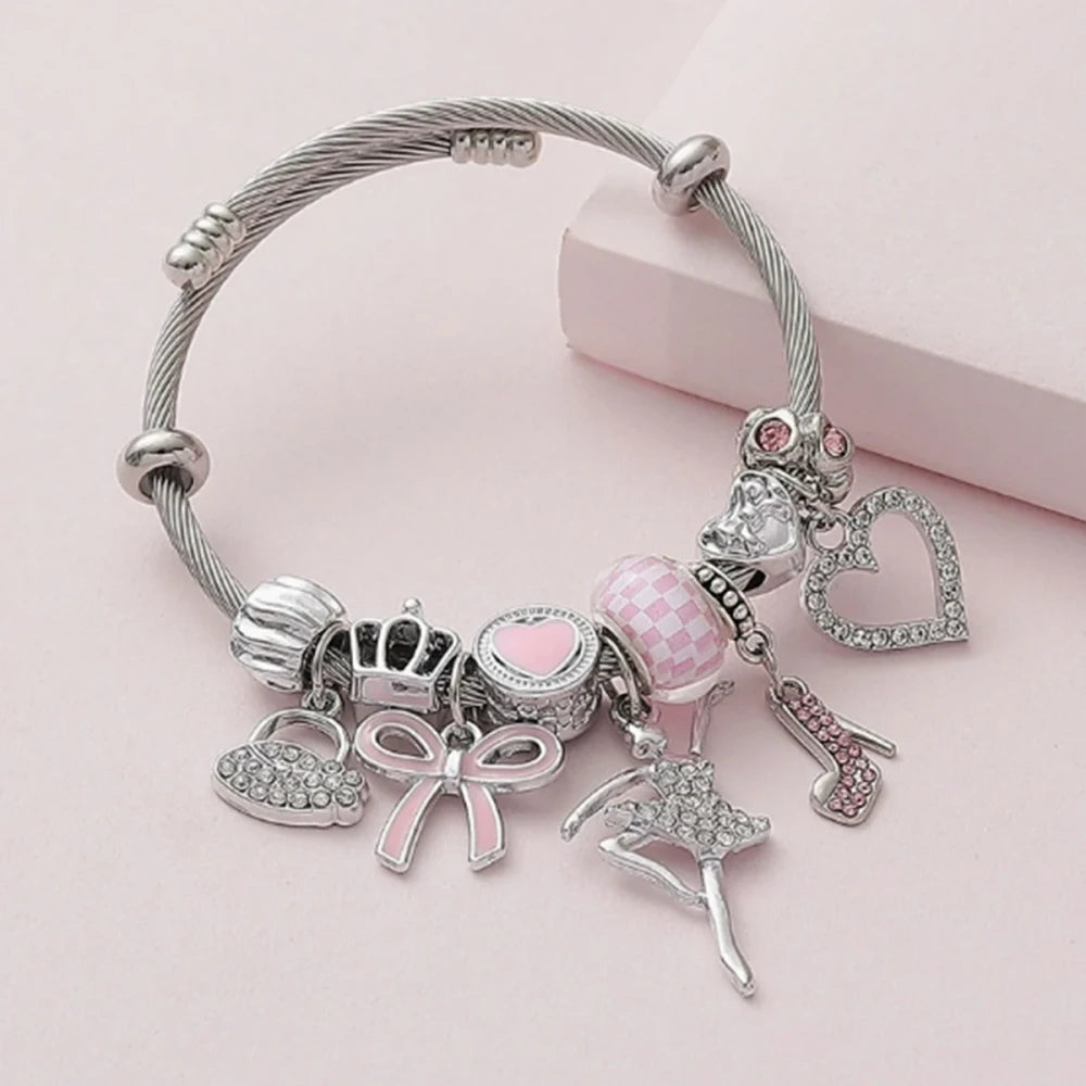 Bow Heart Bracelet