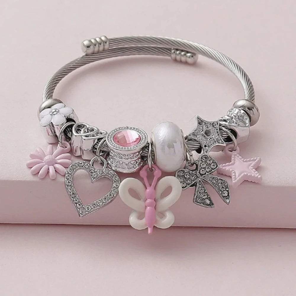 Bow Heart Bracelet