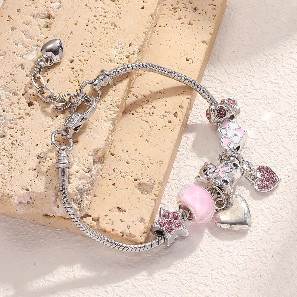 Bow Heart Bracelet