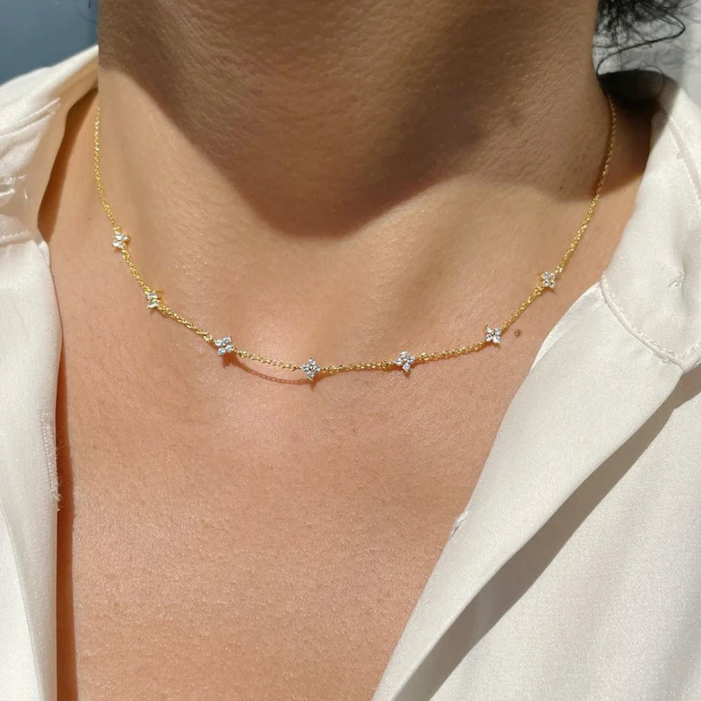 Gold Plated Clover Necklace
