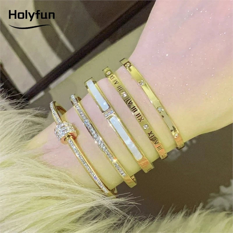 Sparkling Zircon Bangle