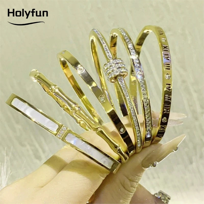 Sparkling Zircon Bangle