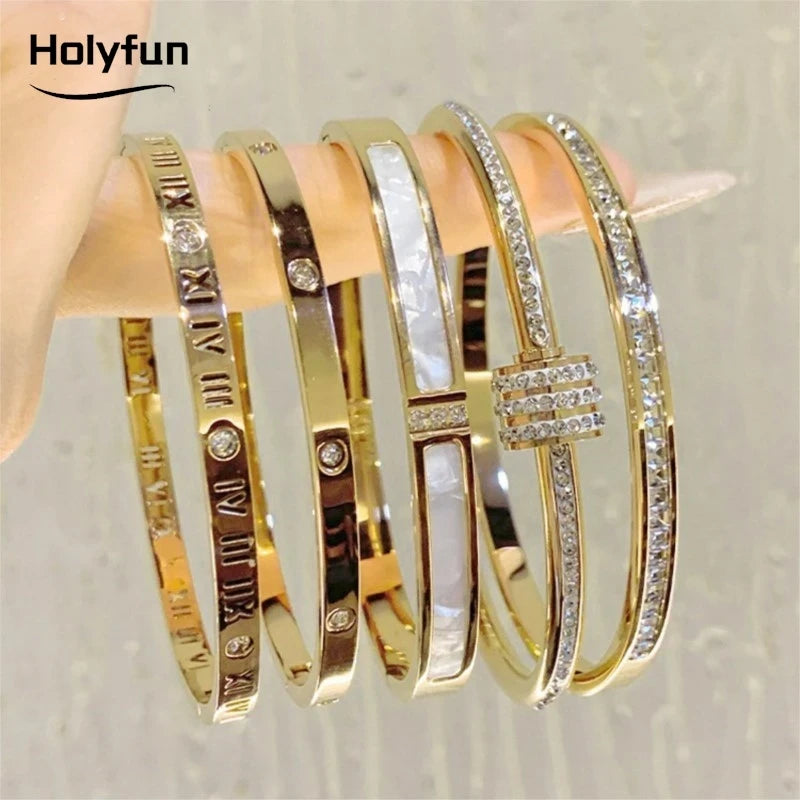Sparkling Zircon Bangle