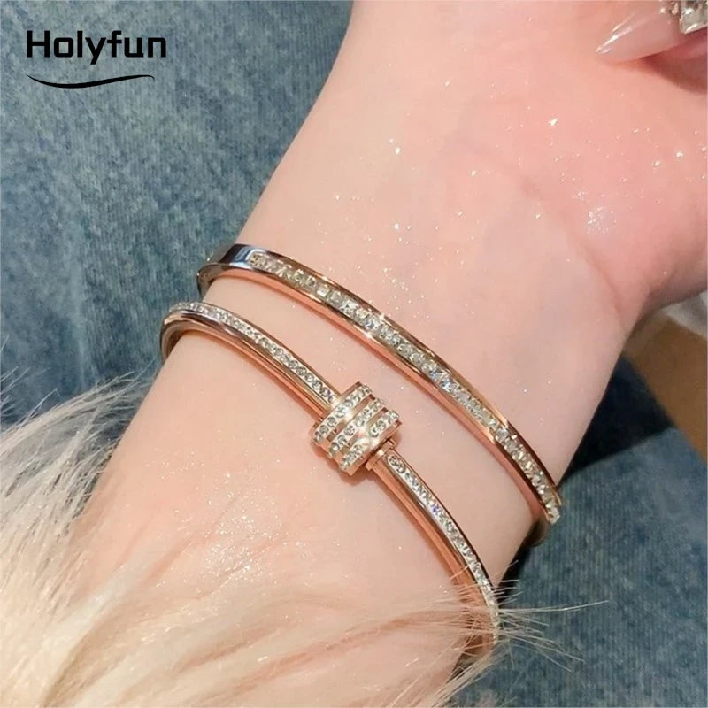 Sparkling Zircon Bangle