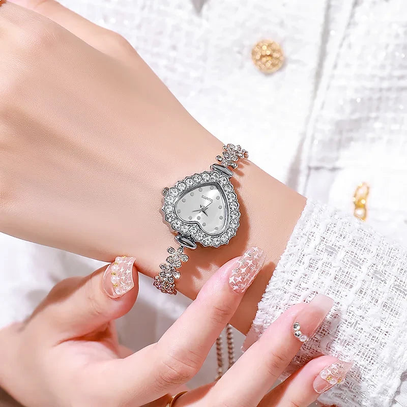 Luxury Rhinestone Bracelet Watch Set