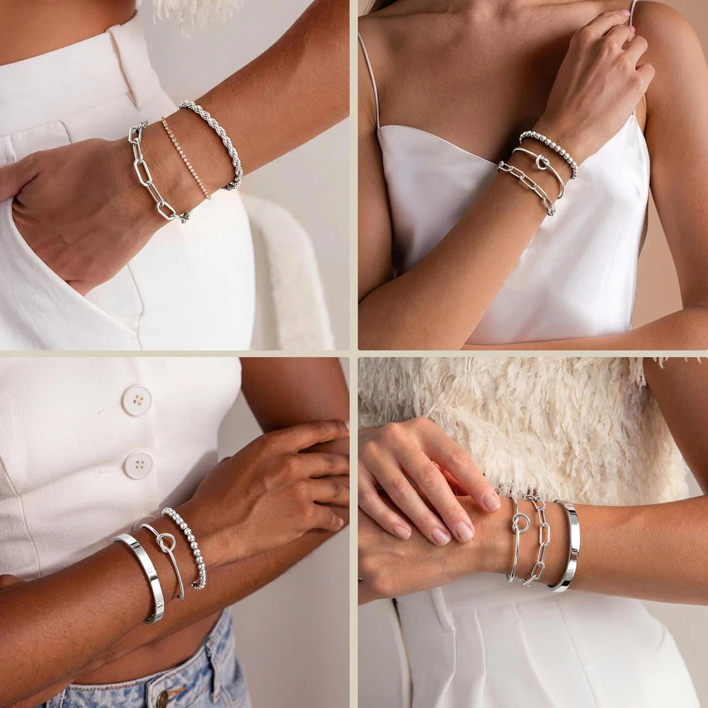 Gold Beaded Bracelet Set