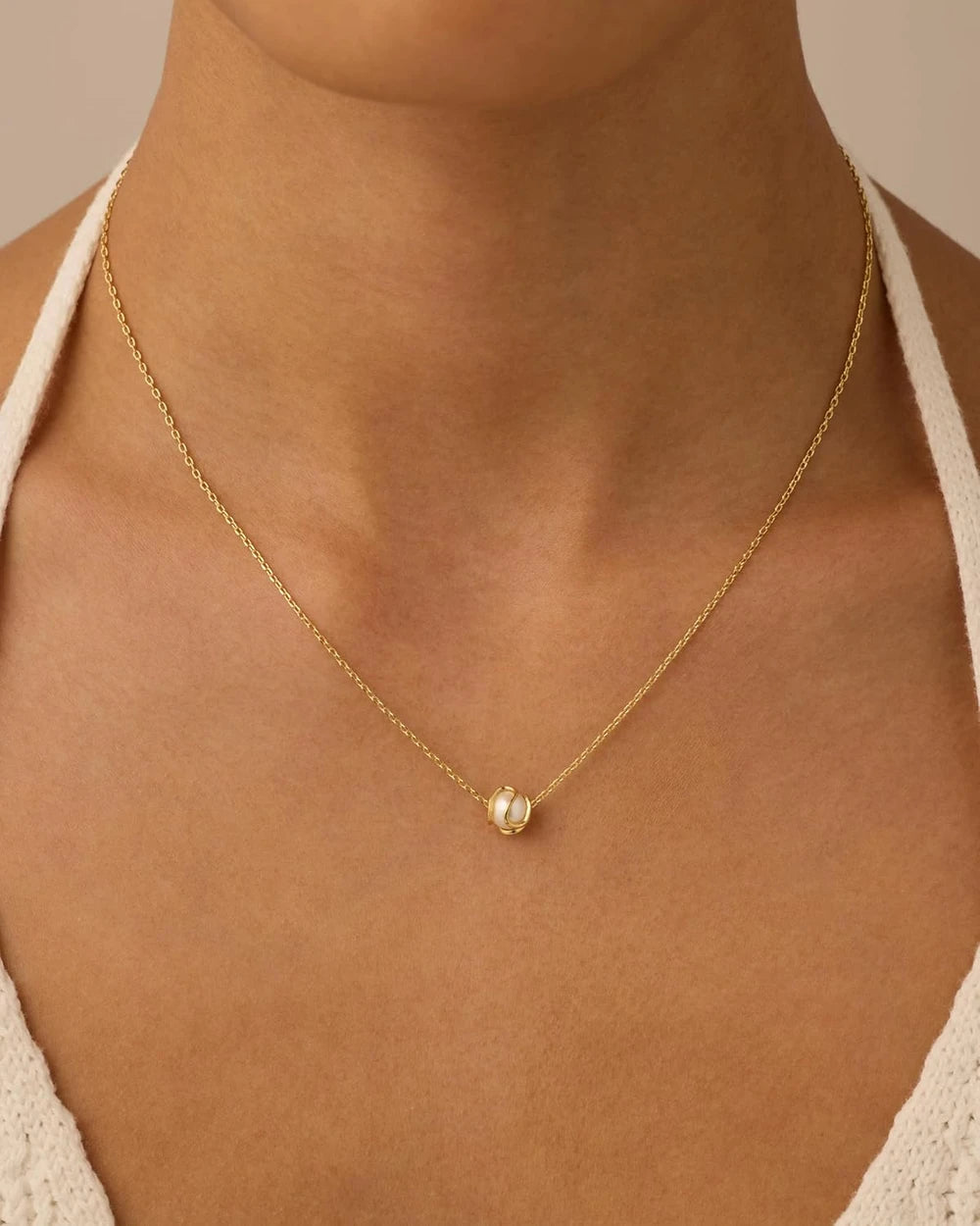 Gold Pearl Jewelry Set